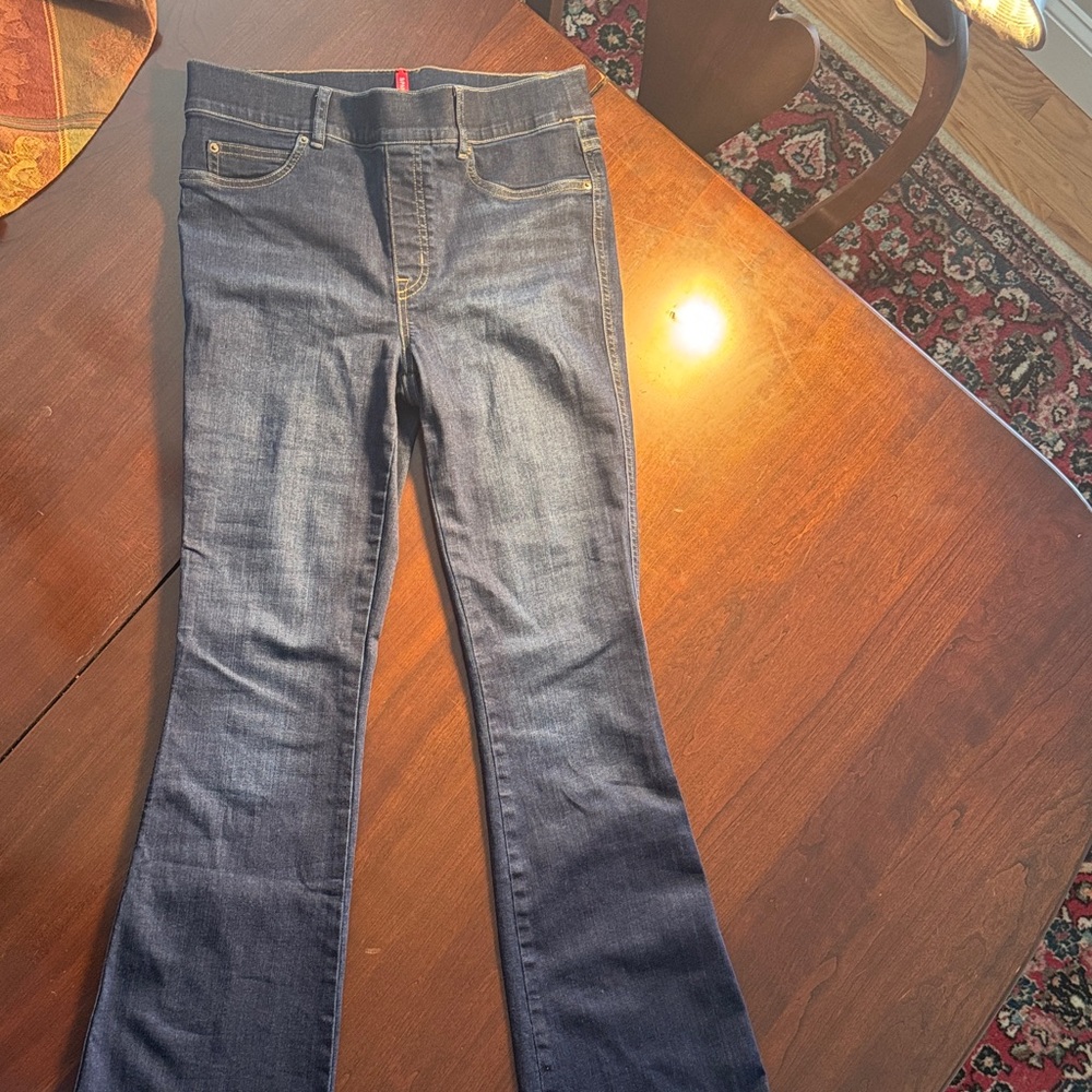 SPANX Dark Blue Flare Jeans size medium